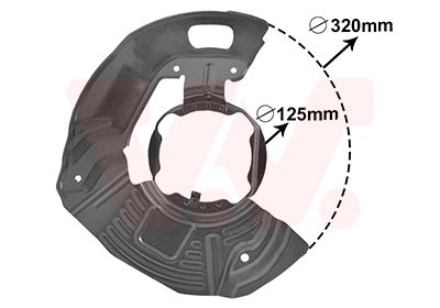 VAN WEZEL Dubļu sargs, Bremžu disks 0639372